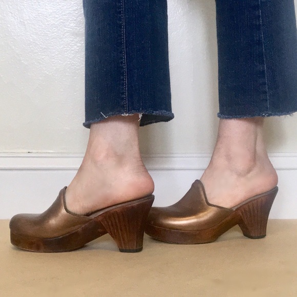 Shoes - Colleen Cordero Bronze Clogs
